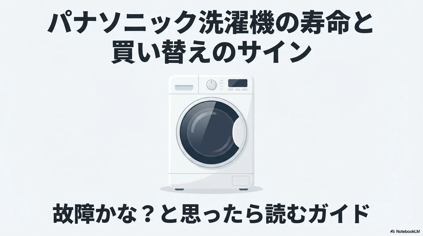 パナソニック洗濯機の寿命目安と故障サインをまとめたガイドの表紙画像