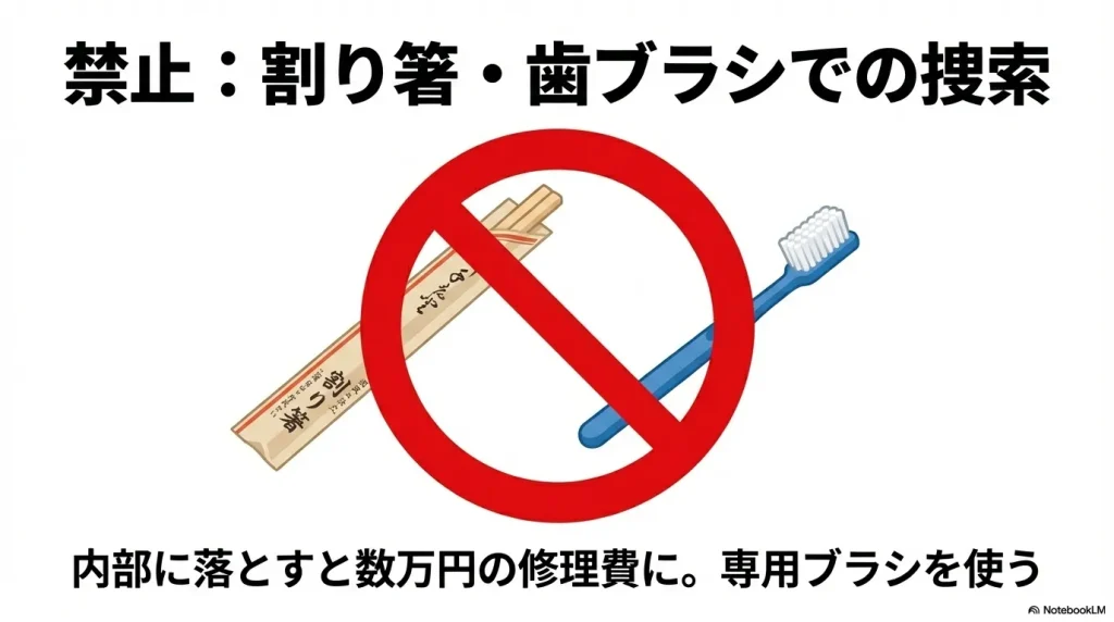 割り箸と歯ブラシに禁止マークが重なったイラスト