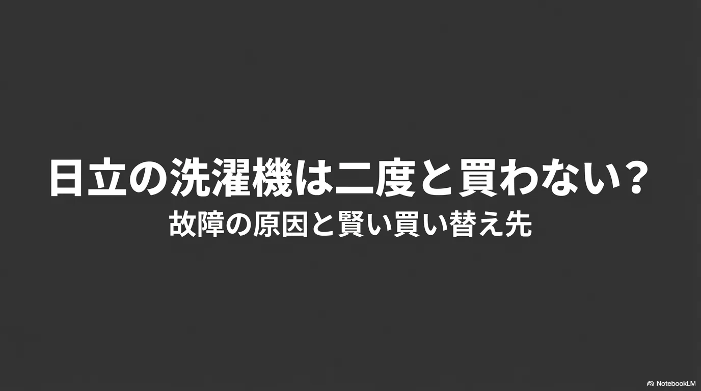 日立の洗濯機は二度と買わない？故障の原因と賢い買い替え先