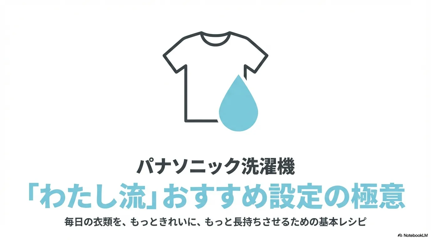 パナソニック洗濯機の「わたし流」おすすめ設定の極意。毎日の衣類をきれいに長持ちさせる基本レシピ。