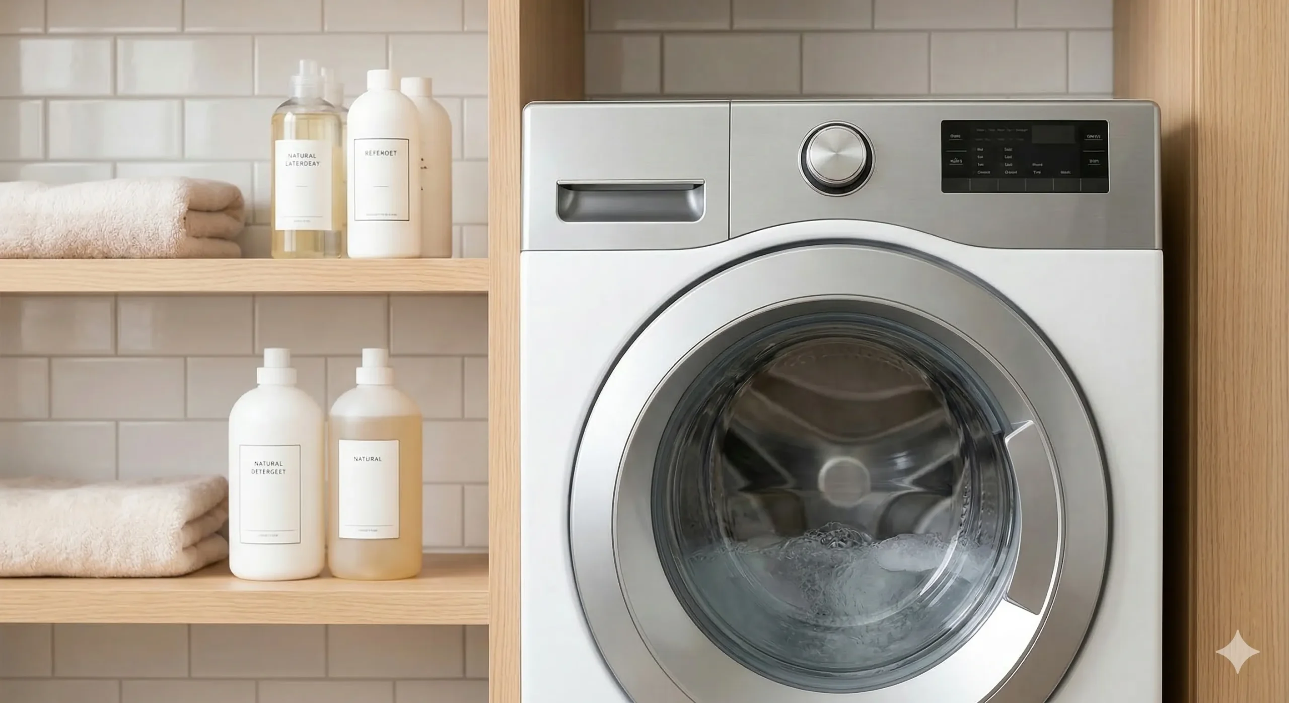清潔感のある洗濯空間の象徴