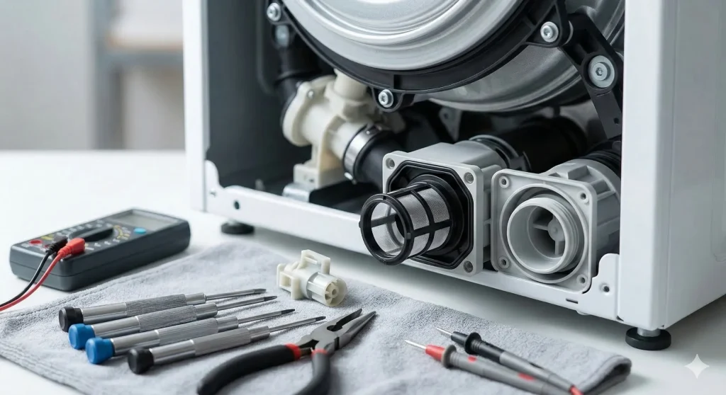 分解された部品と工具、DIY修理のリアリティ