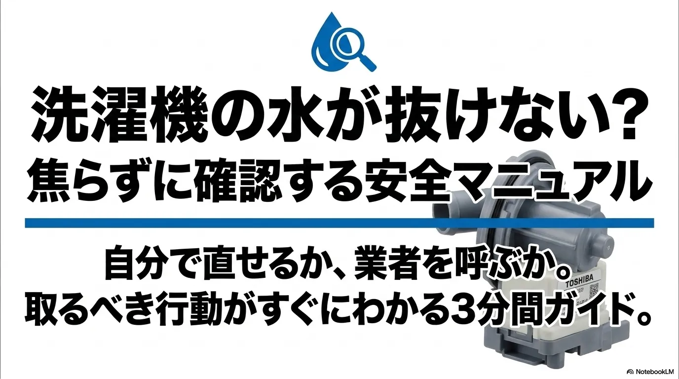 東芝の洗濯機のドレンポンプの掃除と排水トラブル解決ガイド