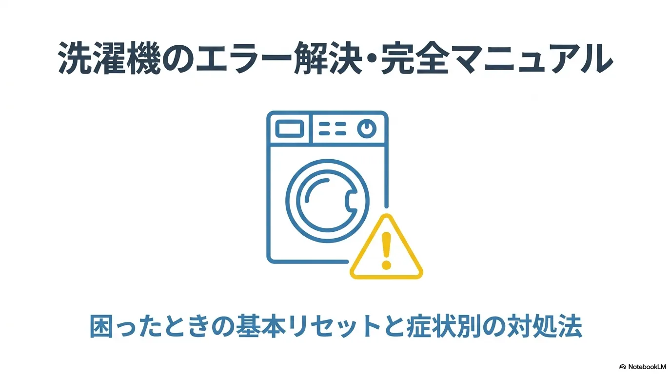 洗濯機のエラー解決・完全マニュアルの表紙画像