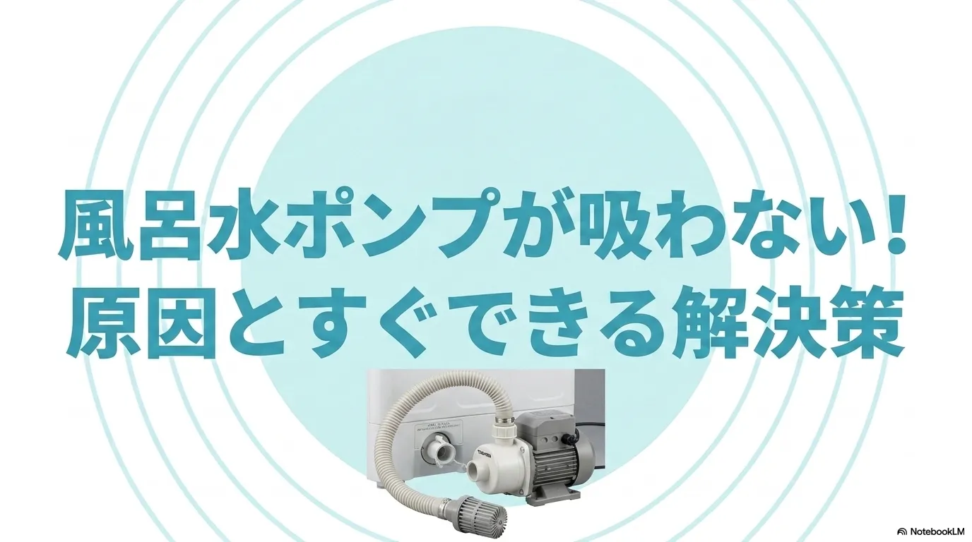 風呂水ポンプが吸わない原因とすぐできる解決策のタイトルスライド