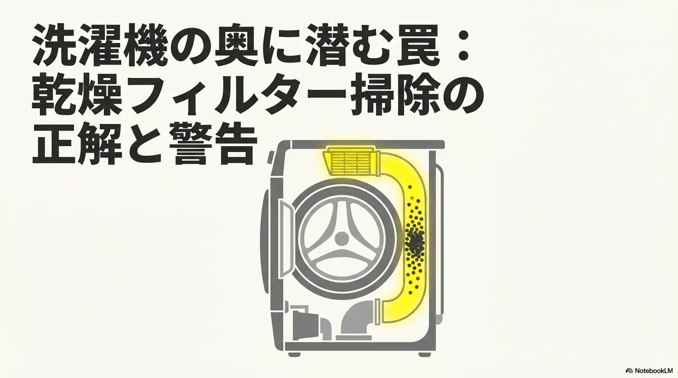 パナソニックドラム式洗濯機の乾燥フィルター奥に潜むホコリ詰まりの罠を図解